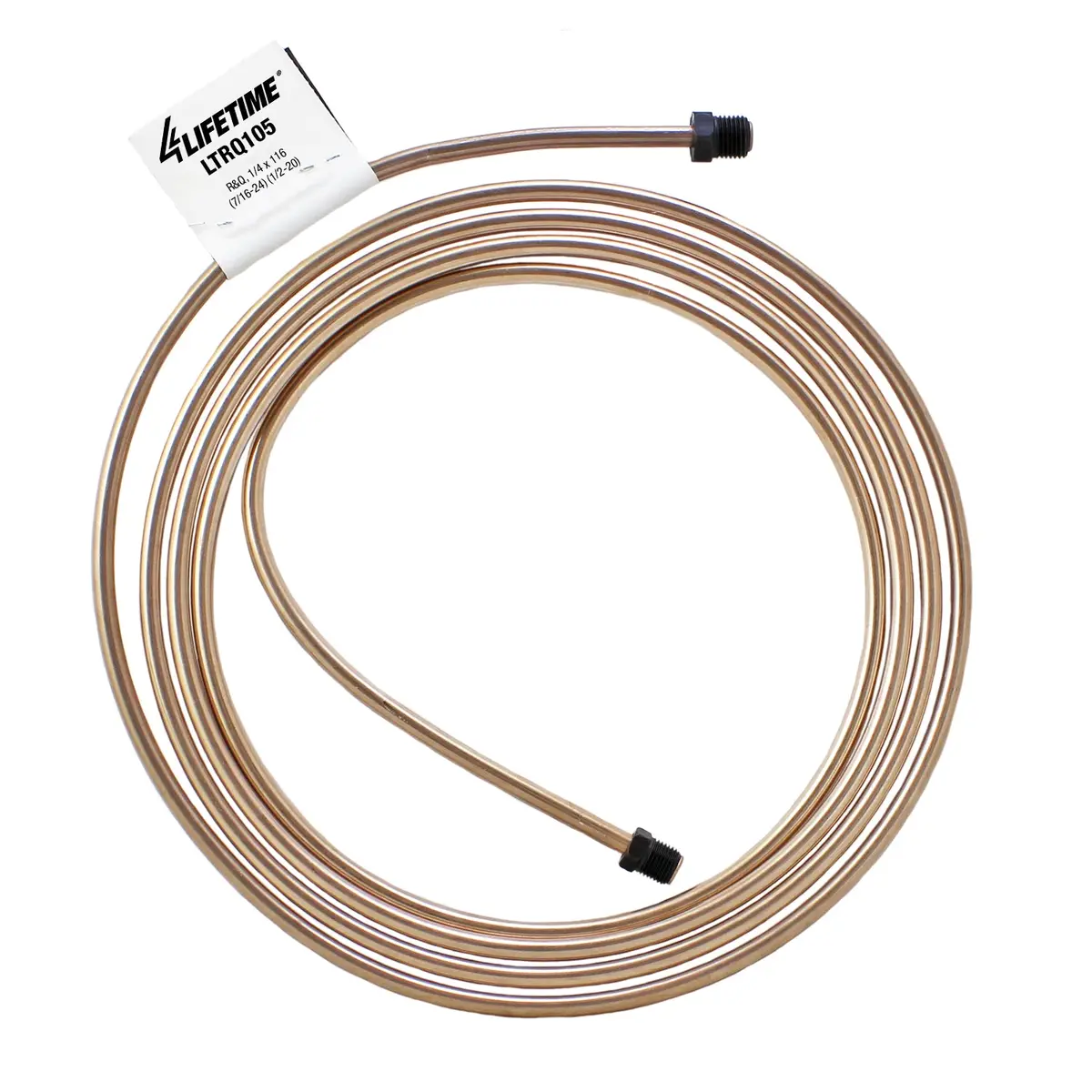 Rightquick 1/4" X 116" Copper Nickel Line (7/16-24 I)(1/2-20 I) Flared With Fittings 1