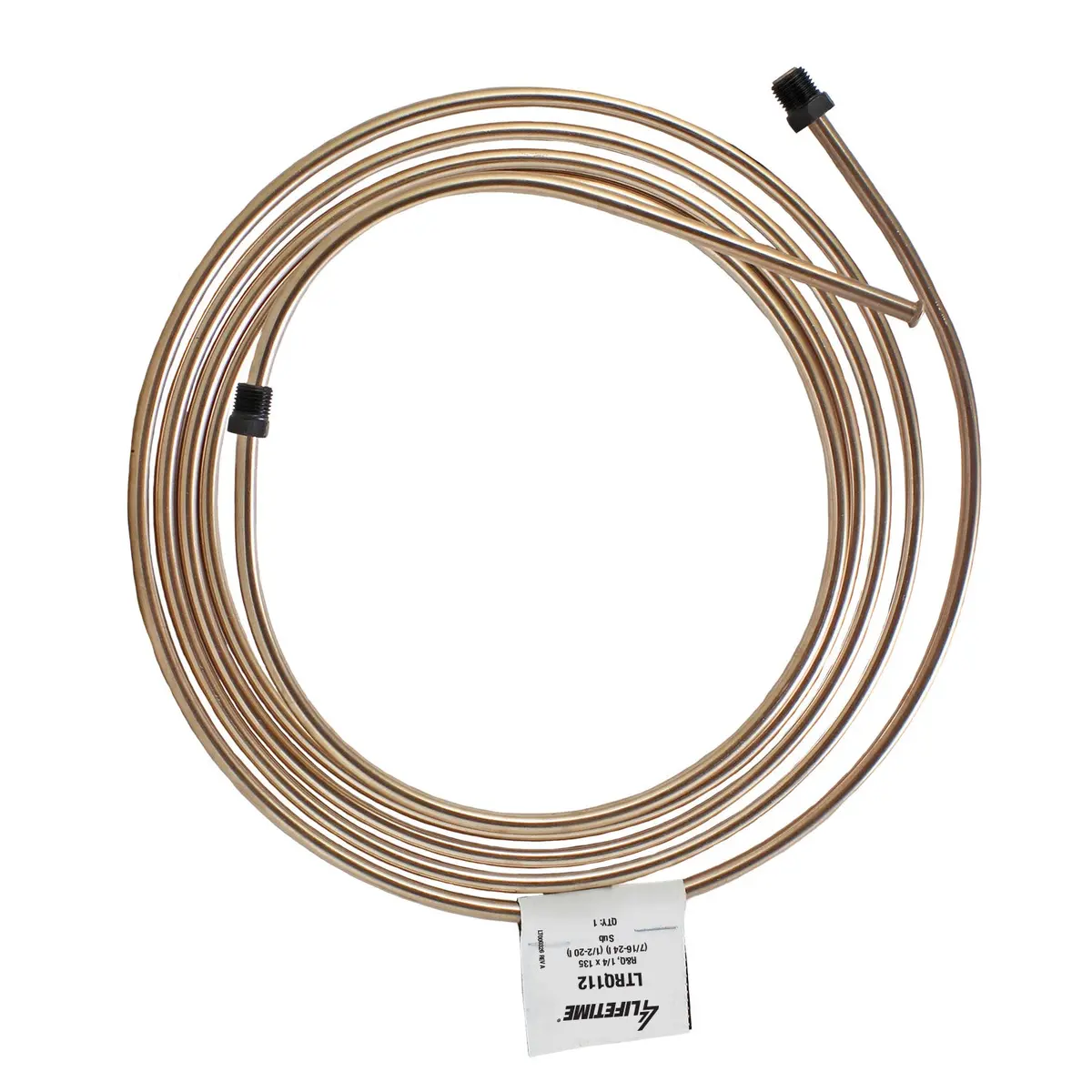 Rightquick 1/4" X 135" Copper Nickel Line (7/16-24 I)(1/2-20 I) Flared With Fittings 1