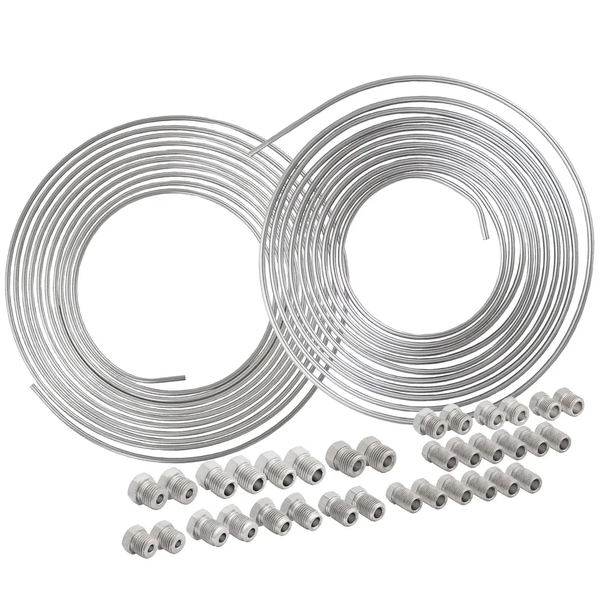25 Ft 3/16" And 1/4" Stainless Steel Brake Line Kit | 32 Stainless Steel Fittings 2