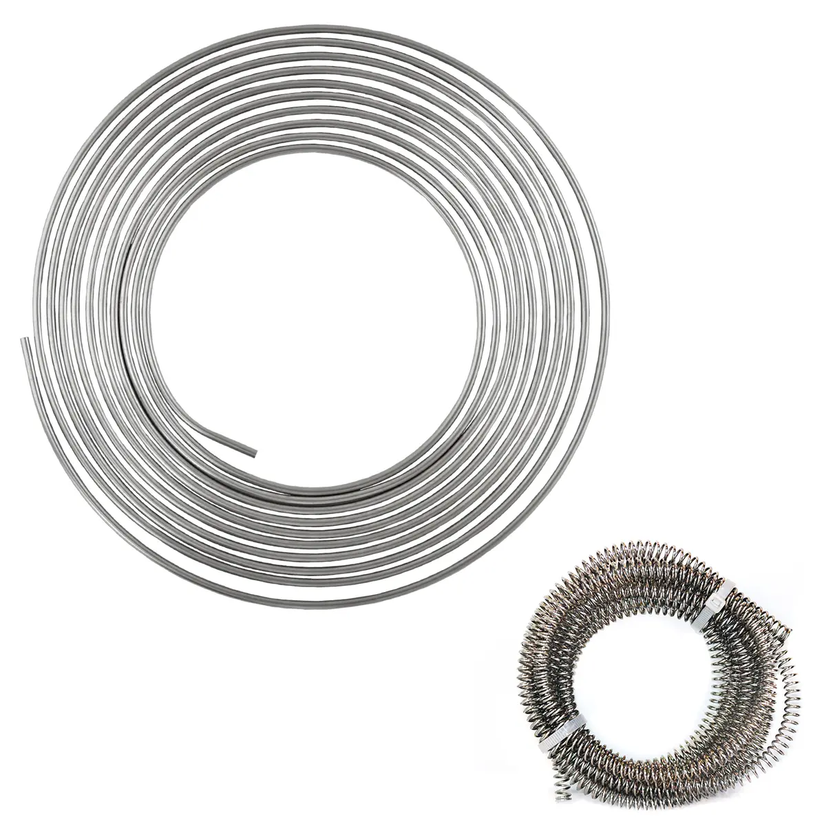 1/4" X 25' Stainless Steel Coil & 16' Stainless Steel Gravel Guard 1