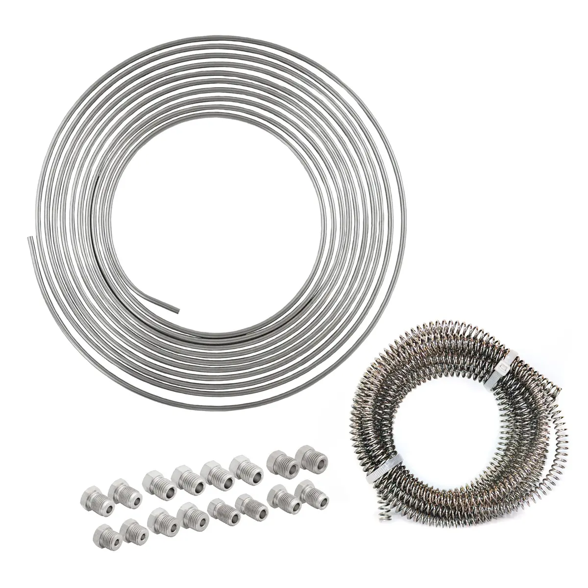 3/16" X 25 Ft Stainless Steel Brake Line Kit With 8 Ft Gravel Guard 1