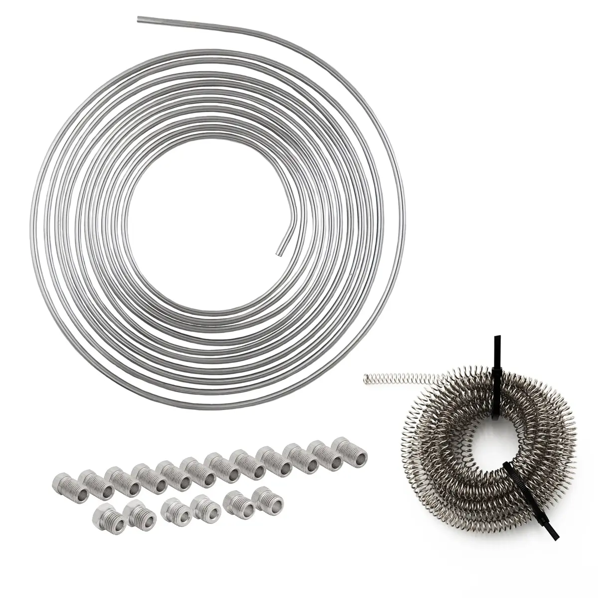 1/4" X 25 Ft Stainless Steel Brake Line Kit With 8 Ft Gravel Guard 1