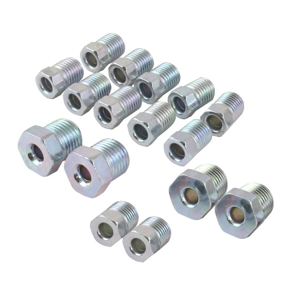 3/16" Brake Line Fitting Kit | Steel Tube Nuts | 16Ct 1