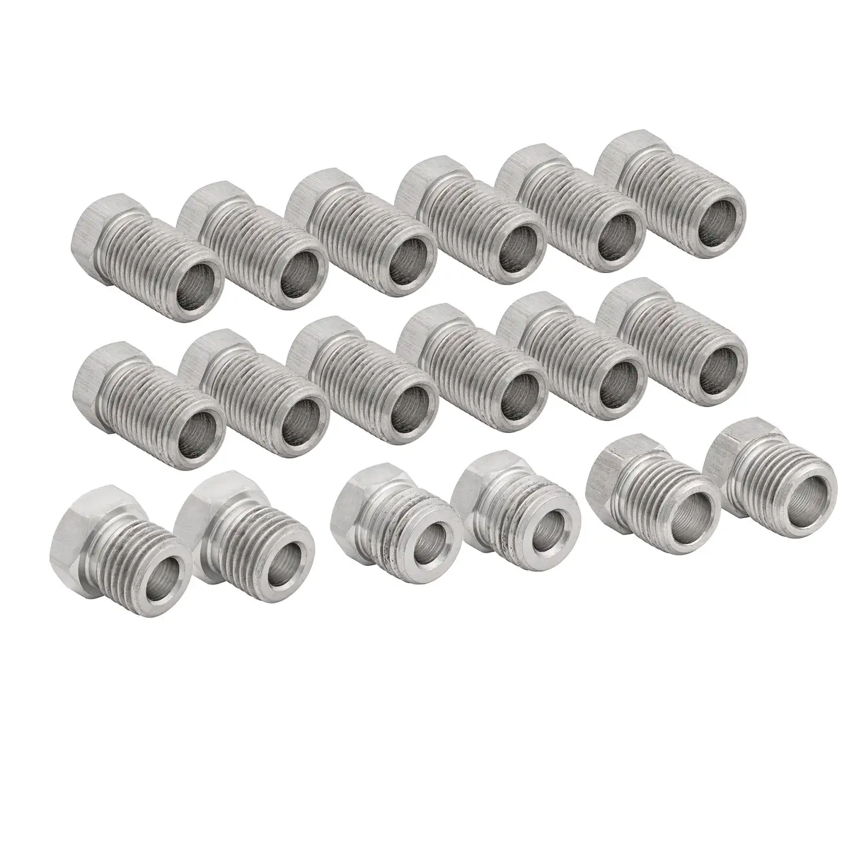 Stainless Steel Brake Line Fittings Replacement Kit For 1/4, Includes 16 Most Used Sae Fittings 1