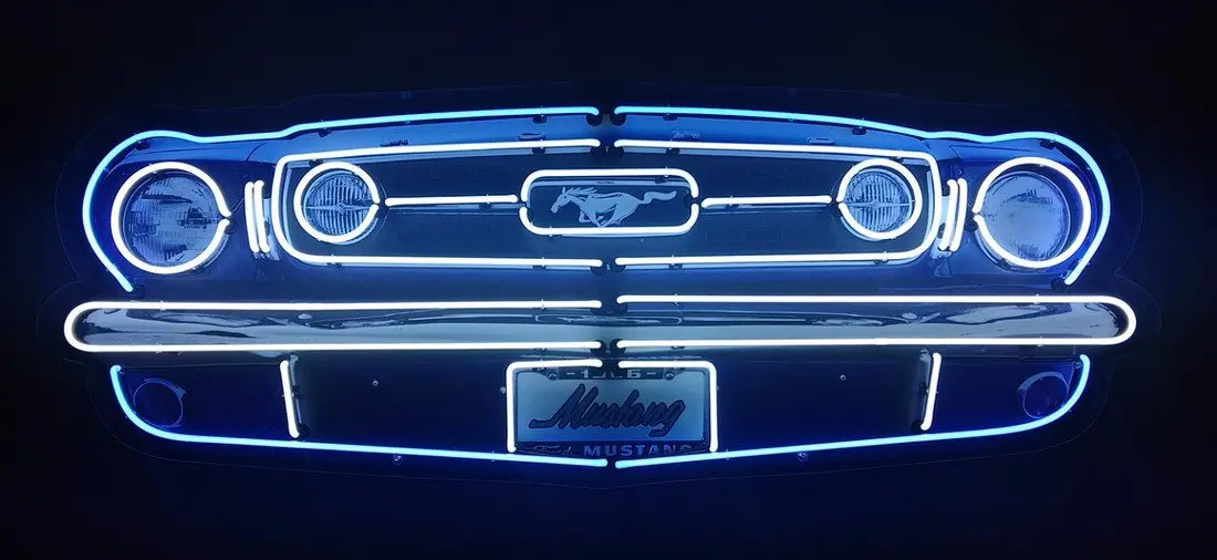 Ford Mustang Grill Large Neon 1