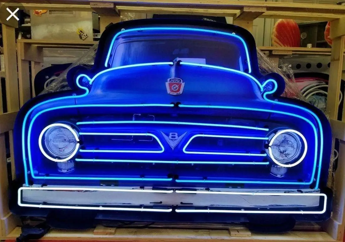 Ford V8 Truck Grill Large Neon 1