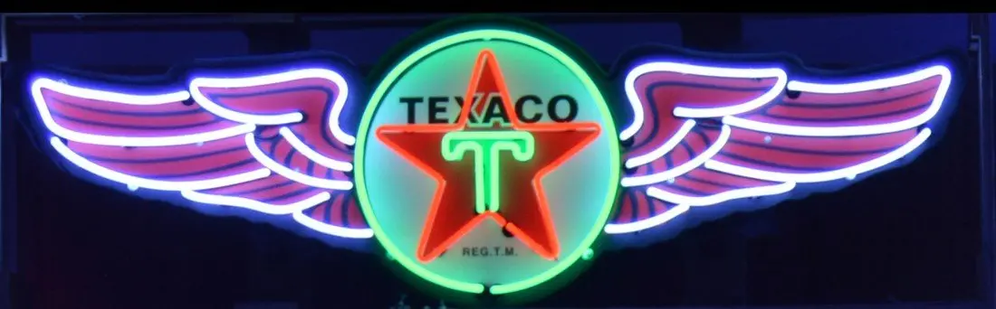 Texaco Wings Large Neon 1
