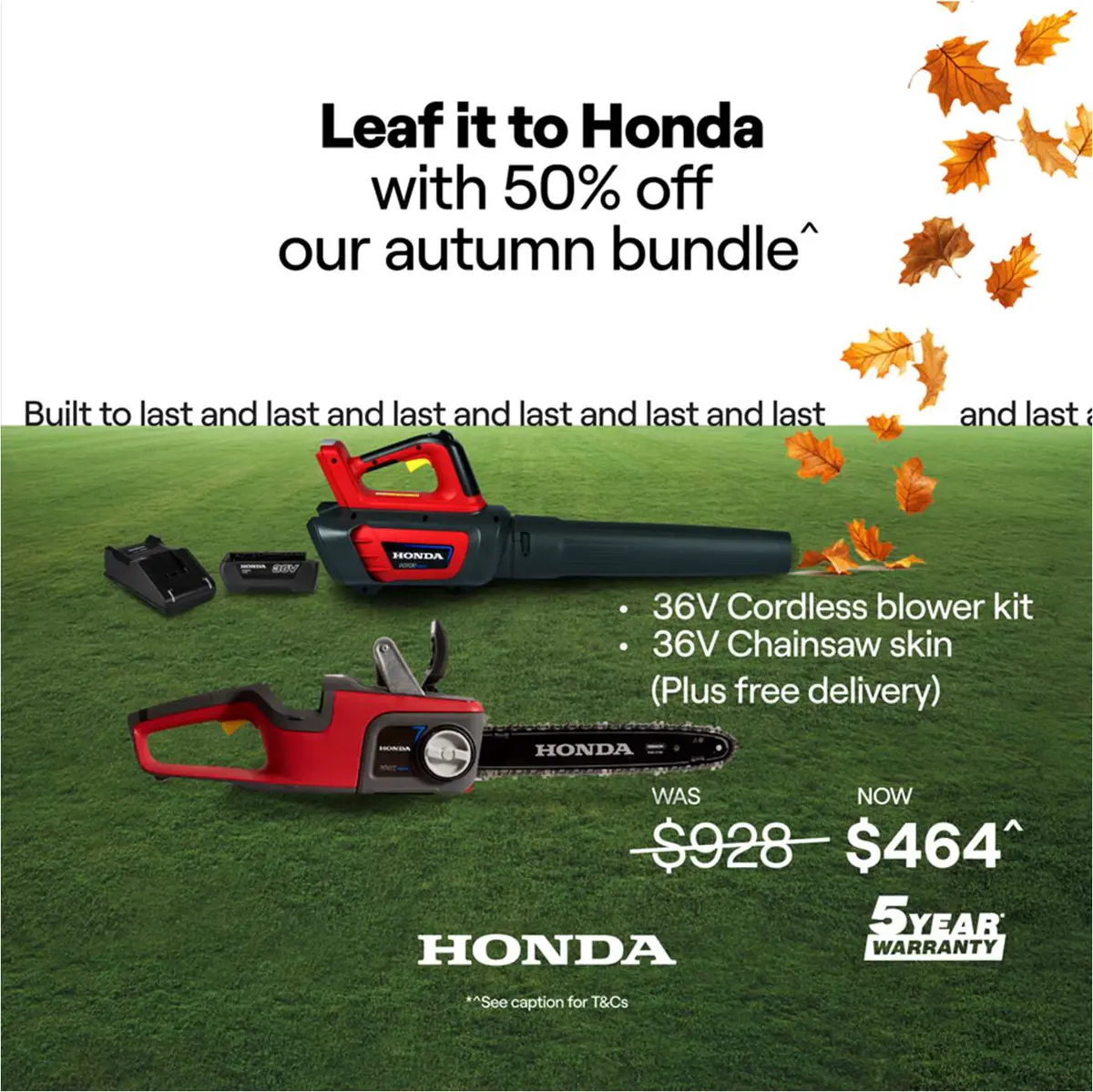 Honda 36V Battery Blower & Chainsaw Bundle 1