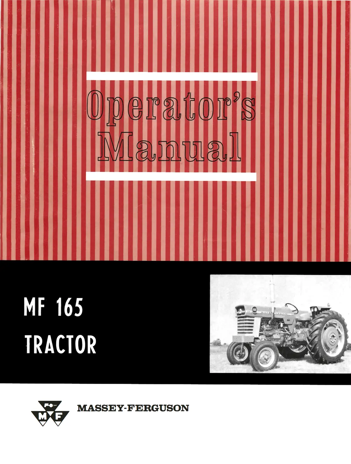 Massey Ferguson Mf 165 Tractor Operator's Manual 1