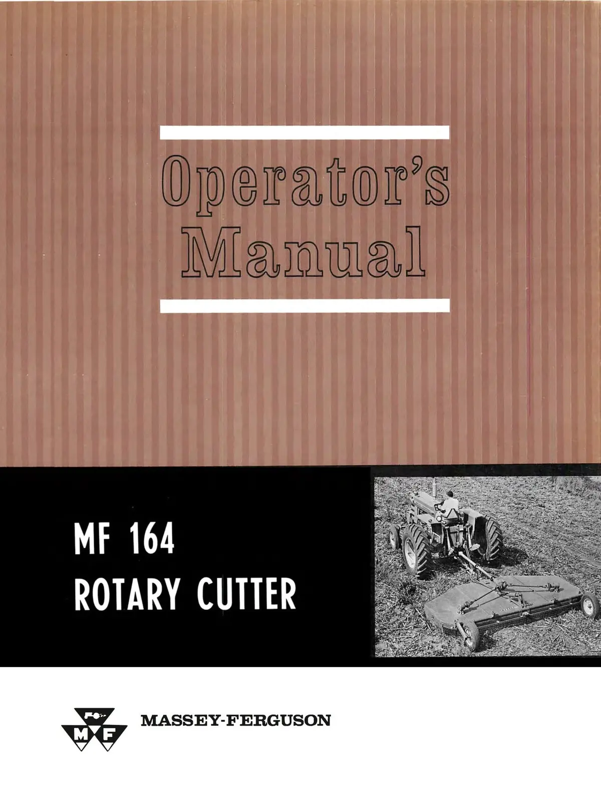 Massey Ferguson Mf 164 Rotary Cutter - Operator's Manual 1