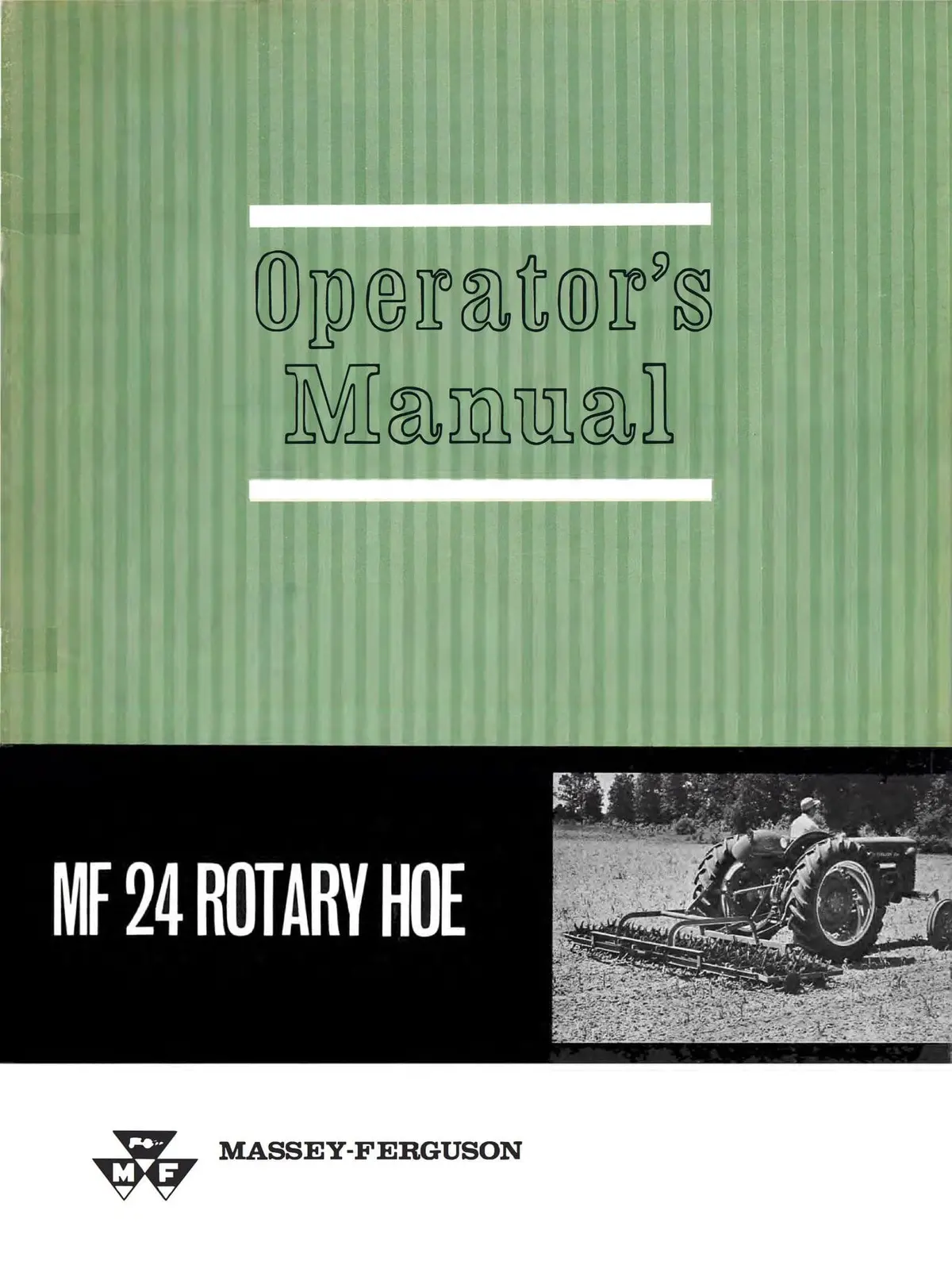 Massey Ferguson Mf 24 Rotary Hoe - Operator's Manual 1