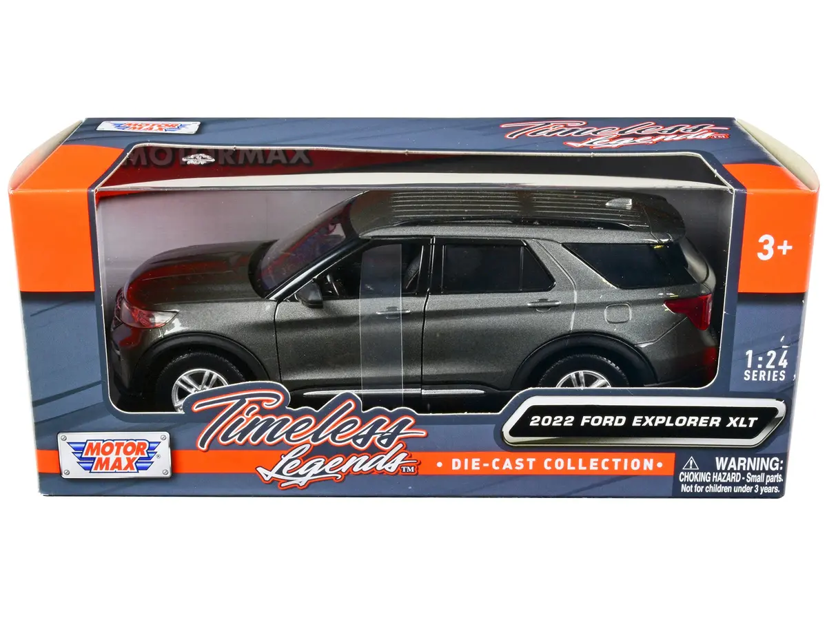 2022 Ford Explorer Xlt Gray Metallic "Timeless Legends" Series 1/24 Diecast Model By Motormax 1