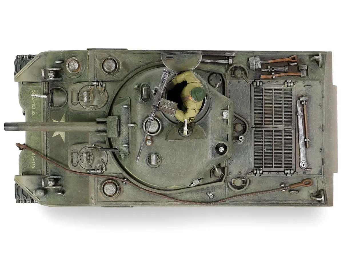 Sherman M4a3 (75) Medium Tank U.S. "Training Vehicle C Company 10Th Tank Battalion 5Th Armored Division New York" (1943) "Engine Plus" Series 1/32 Diecast Model By Metal Proud 2