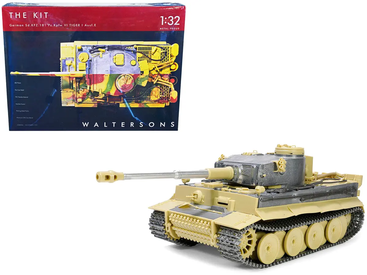 German Sd.Kfz.181 Pz.Kpfw Vi Tiger I (Early Production Model) Heavy Tank "Schwere Panzerabteilung 505 No. 100 Kursk" (July 1943) Diecast And Plastic Model Kit (Skill Level 4) 1/32 Scale Model By Metal Proud 1
