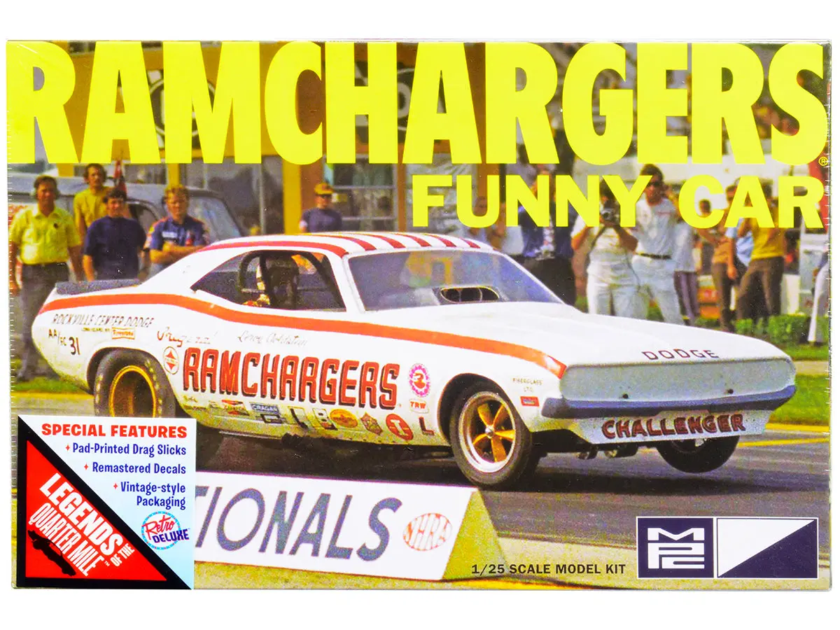 Dodge Challenger Ramchargers Funny Car "Legends Of The Quarter Mile" Plastic Model Kit (Skill Level 2) 1/25 Scale Model By Mpc 1