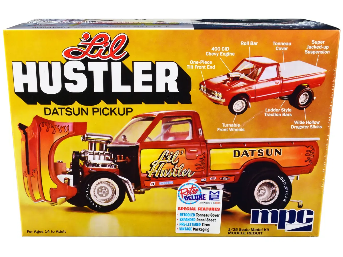 1975 Datsun Pickup Truck "Lil Hustler" Plastic Model Kit (Skill Level 2) 1/25 Scale Model By Mpc 1