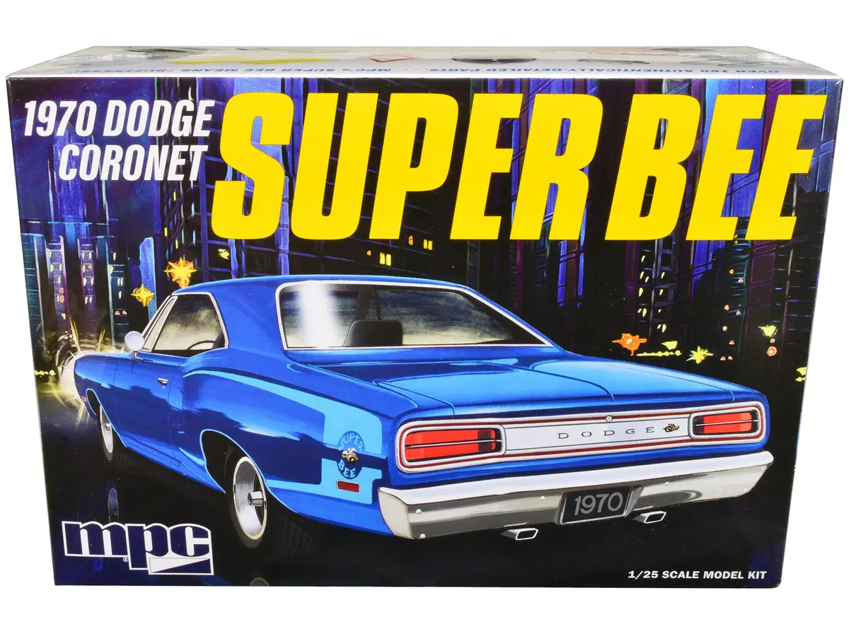 1970 Dodge Coronet Super Bee Plastic Model Kit (Skill Level 2) 1/25 Scale Model By Mpc 1