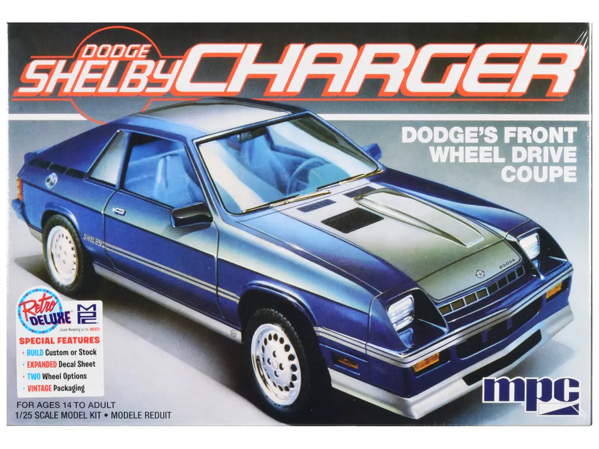 1986 Dodge Shelby Charger Plastic Model Kit (Skill Level 2) 1/25 Scale Model By Mpc 1