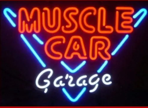 Muscle Car Garage Medium Neon 1