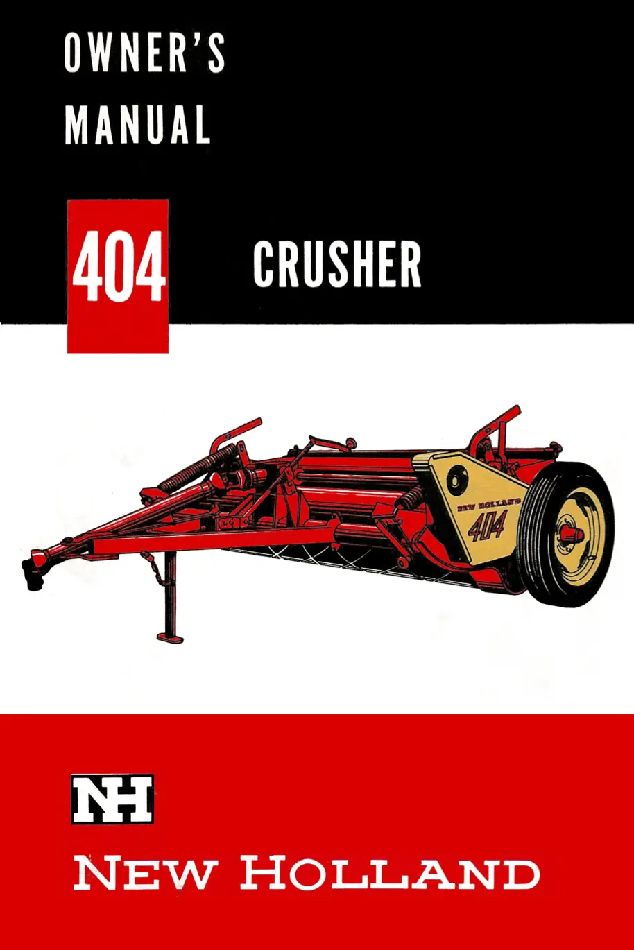 New Holland 404 Crusher Owner's Manual 1