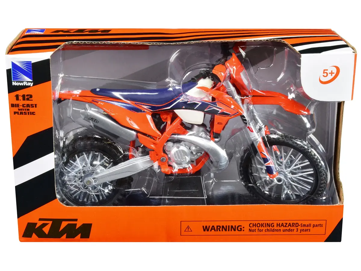 Ktm 300 Exc-Tpi Enduro Dirt Bike Motorcycle Orange 1/12 Diecast Model By New Ray 1