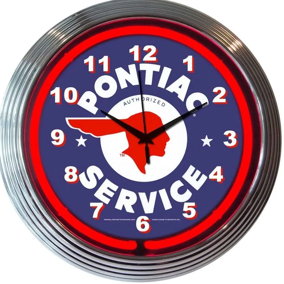 Pontiac Service Neon Clock 1