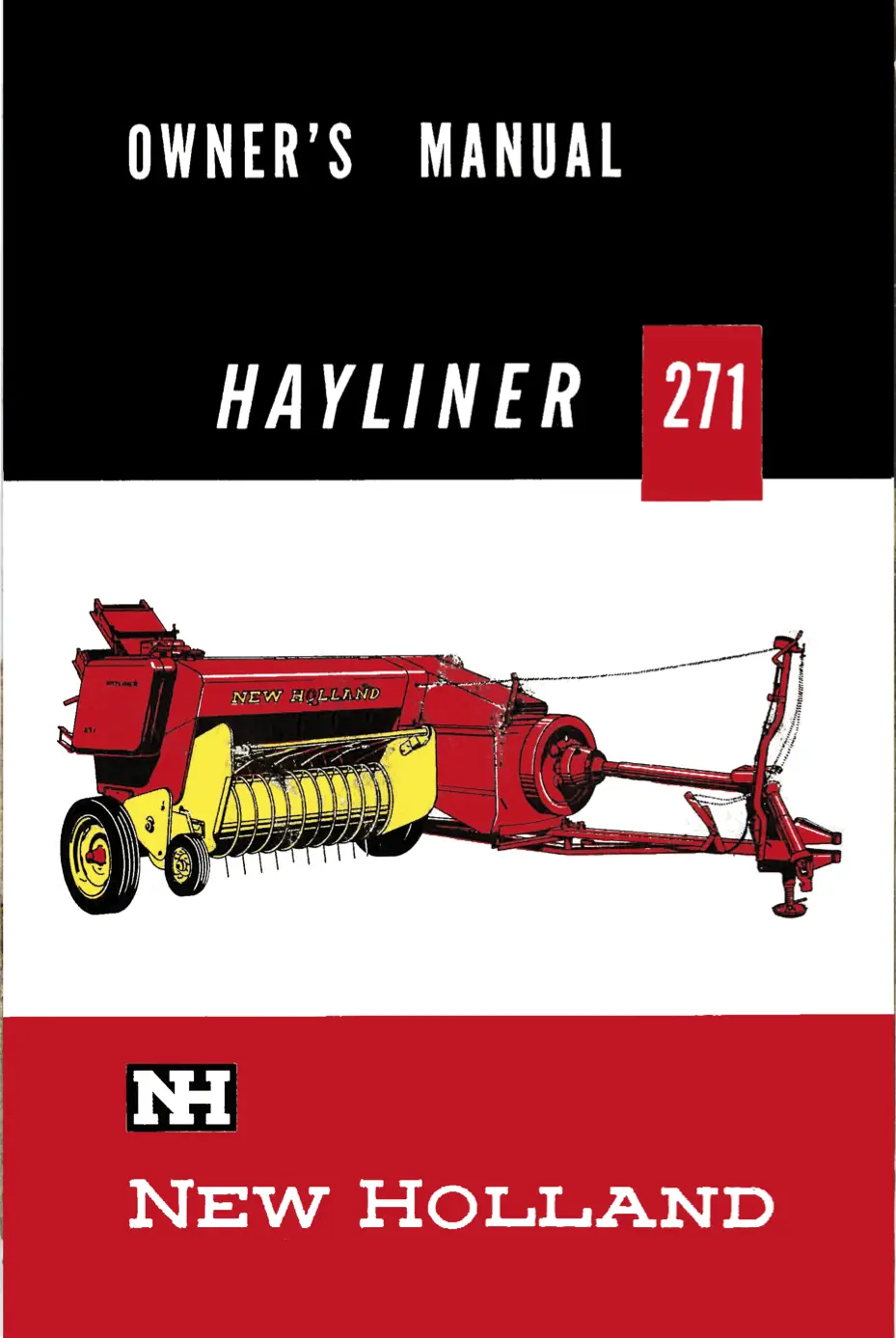 New Holland Hayliner 271 Baler Owner's Manual 1