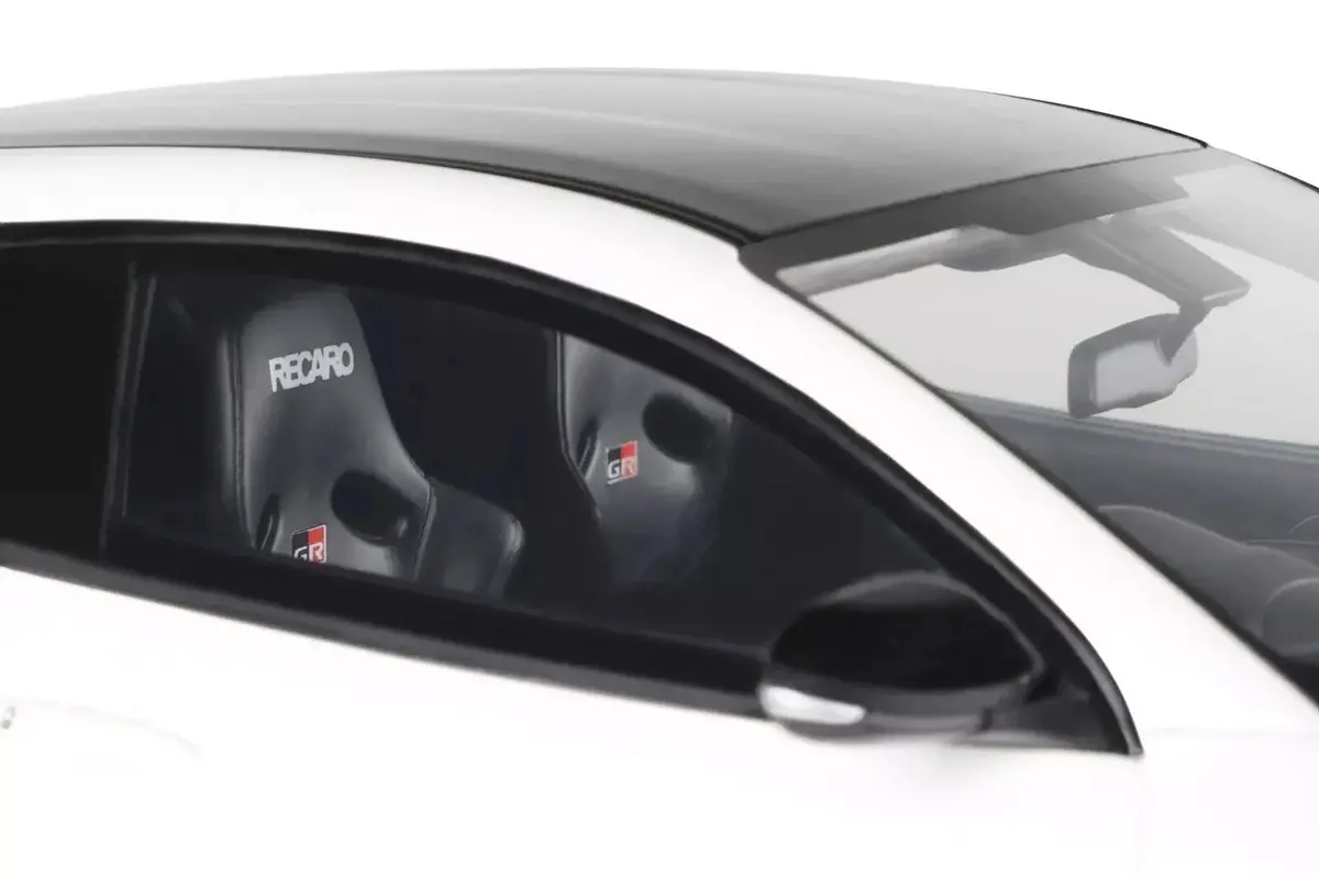 2022 Toyota Grmn Yaris Rhd (Right Hand Drive) Platinum White Pearl With Black Hood And Top Limited Edition To 999 Pieces Worldwide 1/18 Model Car By Otto Mobile 2
