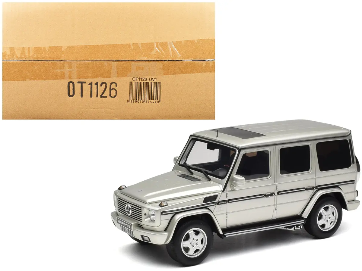 2003 Mercedes-Benz G-Class 55 Amg Iridium Silver Metallic Limited Edition To 999 Pieces Worldwide 1/18 Model By Otto Mobile 1