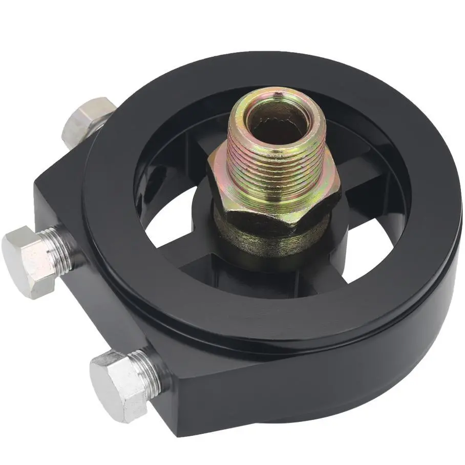 M20 X 1.5 Inch Oil Filter Sandwich Plate Adapter 1/8 Npt Temp Sensor Ports 1
