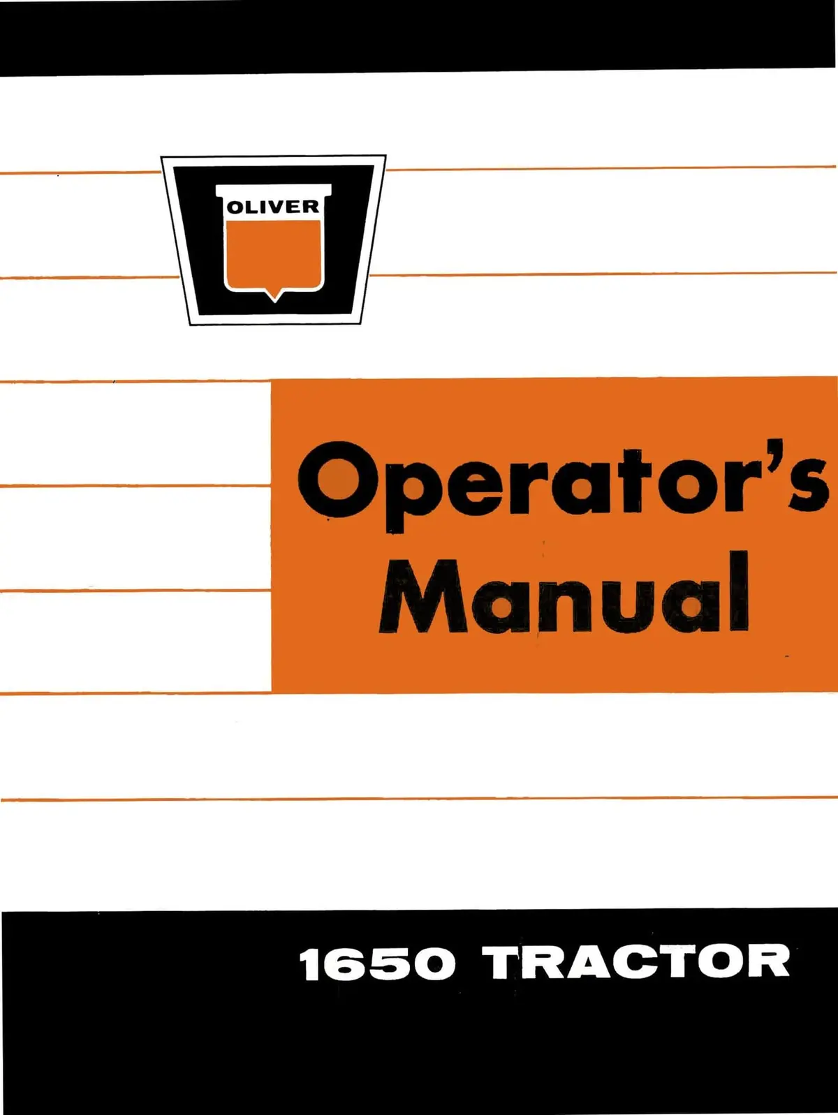 Oliver 1650 Tractor Operator's Manual 1