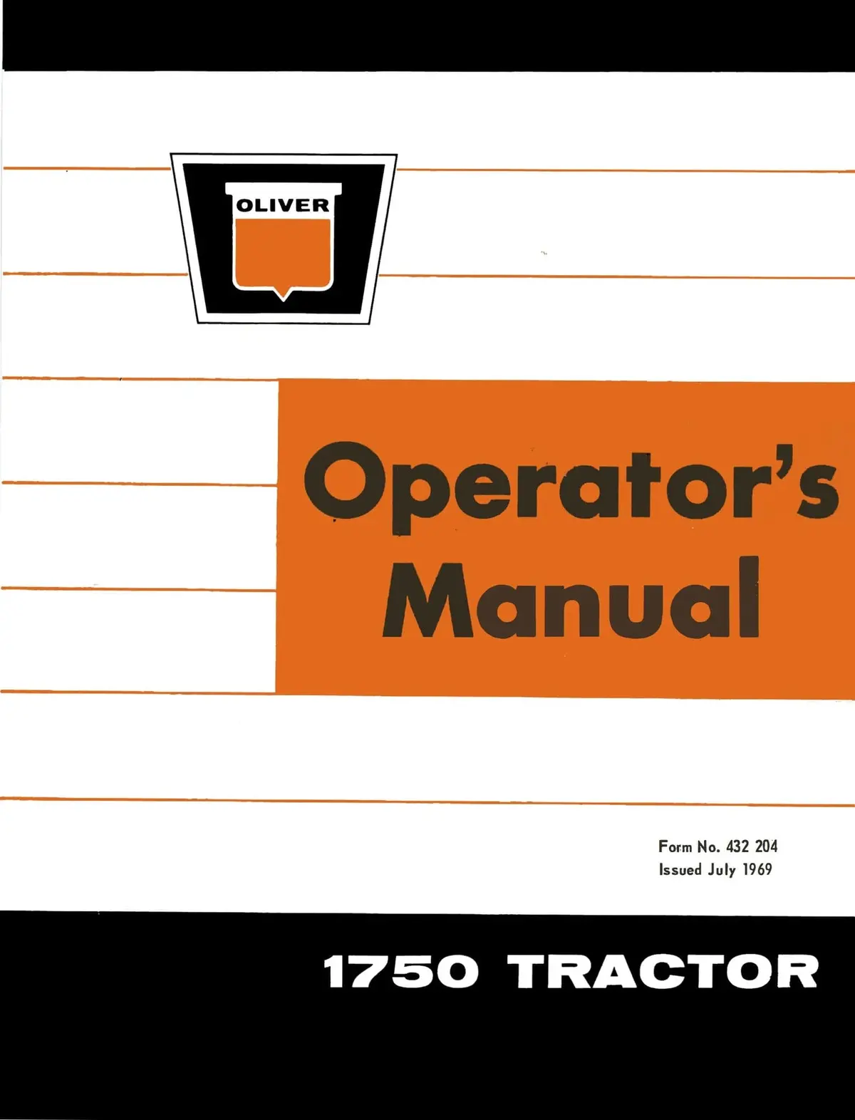Oliver 1750 Tractor - Operator's Manual 1