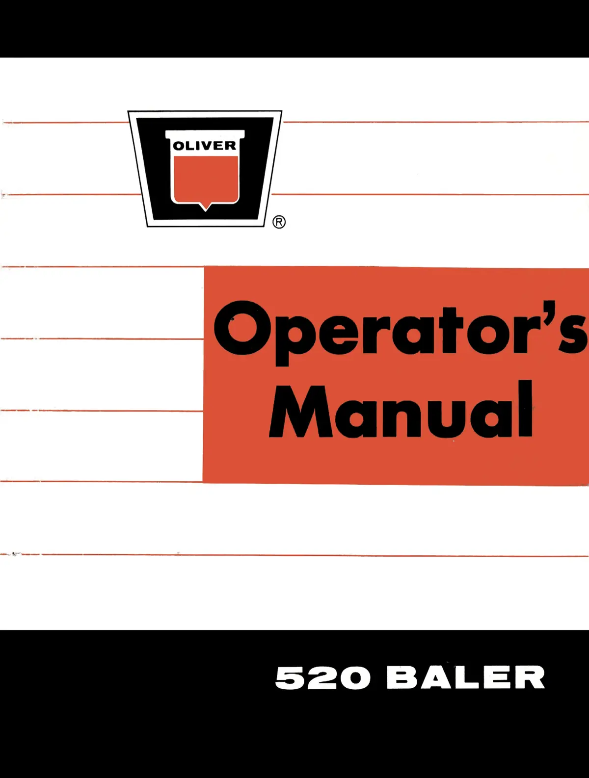 Oliver 520 Baler Operator's Manual 1
