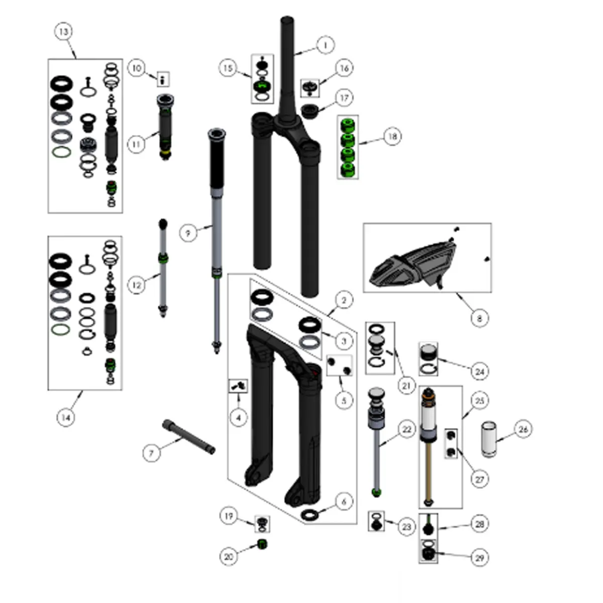 Dvo Onyx 38 D1-D2 Factory Parts 1