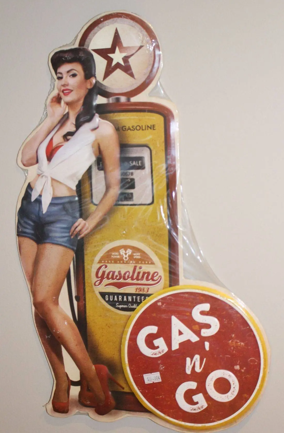 Vintage Gas Pump Pin-Up Girl #1 1