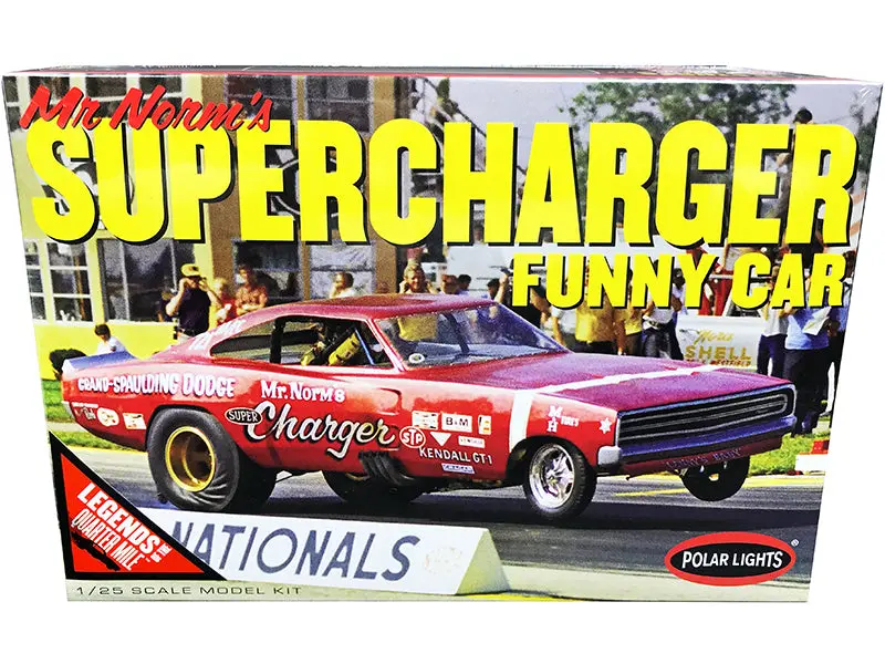 1969 Dodge Charger Funny Car "Mr. Norm's Supercharger" "Legends Of The Quarter Mile" Plastic Model Kit (Skill Level 2) 1/25 Scale Model Kit By Polar Lights 1