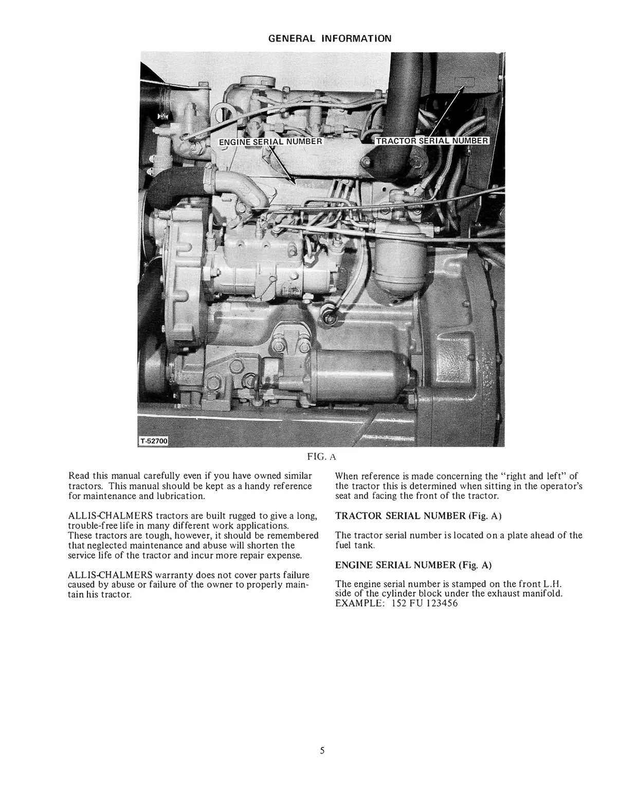 Allis-Chalmers One-Sixty Tractor Operator's Manual 2