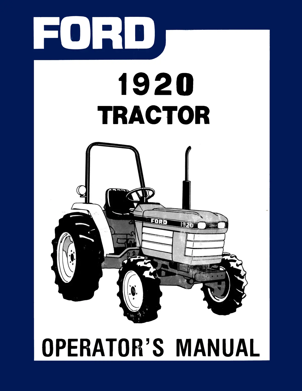 Ford 1920 Tractor Operator's Manual 1
