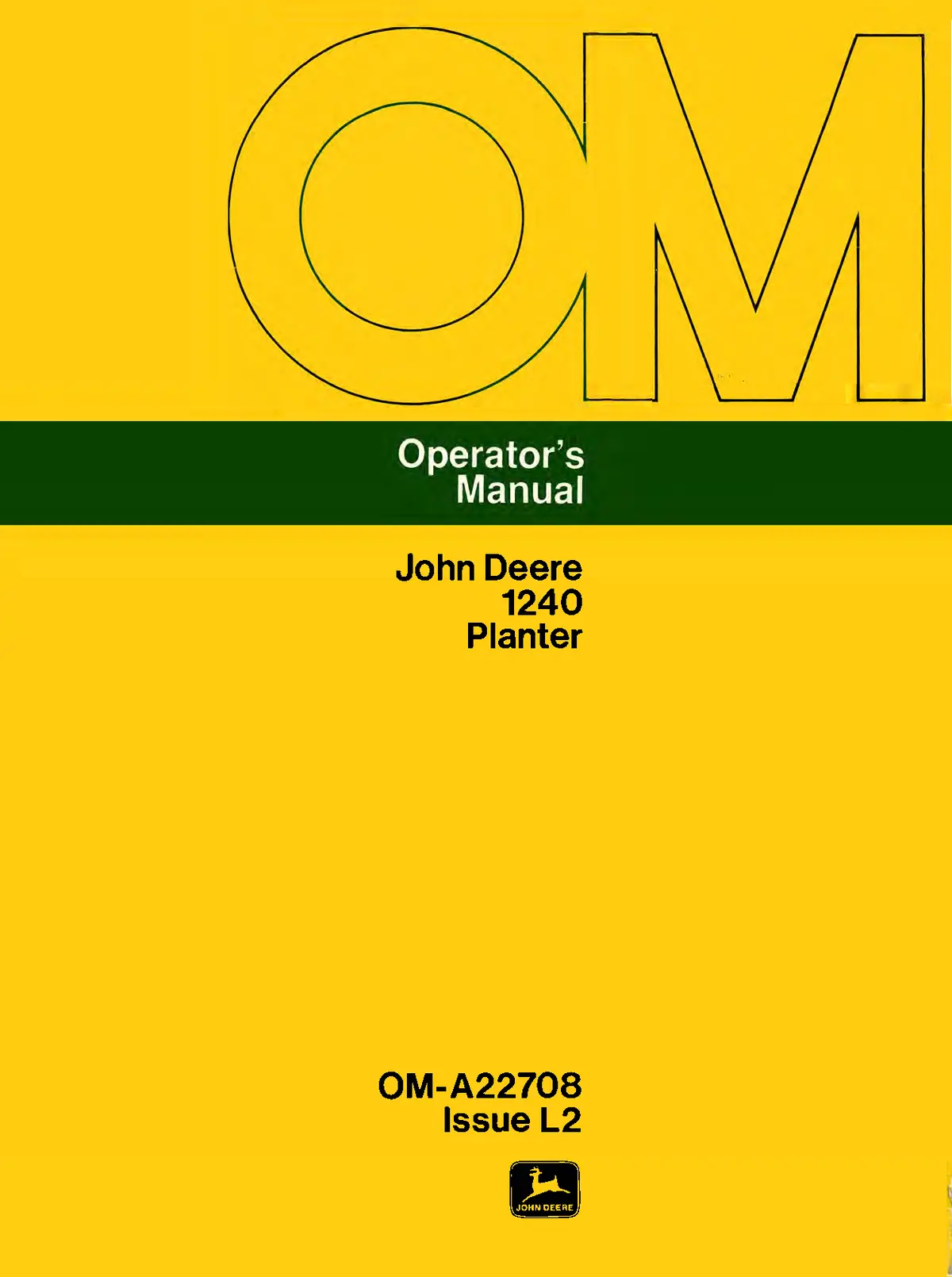 John Deere 1240 Planters Operator's Manual 1