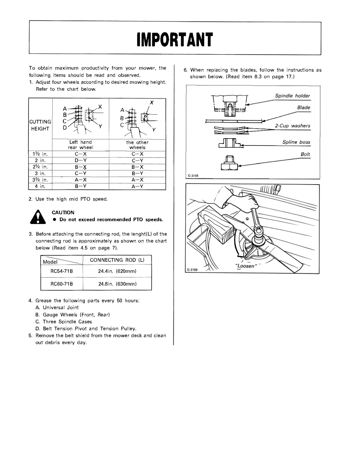 Kubota Rotary Mower Models Rc54-71B And Rc60-71B Operator's Manual 2