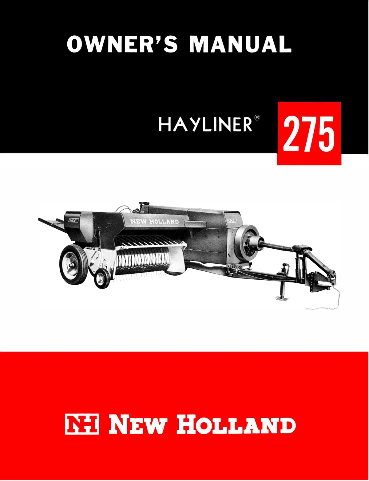 New Holland Hayliner 275 Baler Owner's Manual 1