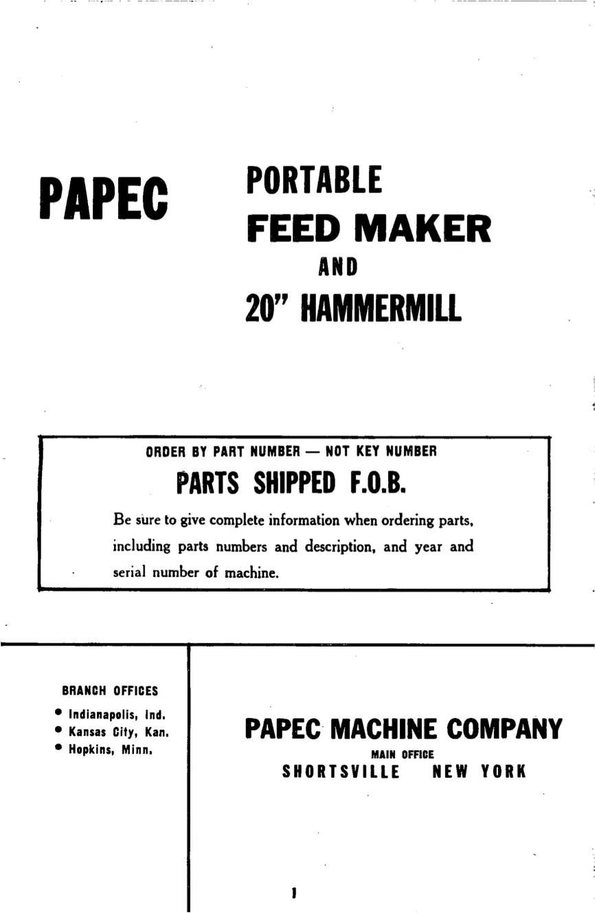 Papec Portable Feed Maker And 20" Hammermill 1