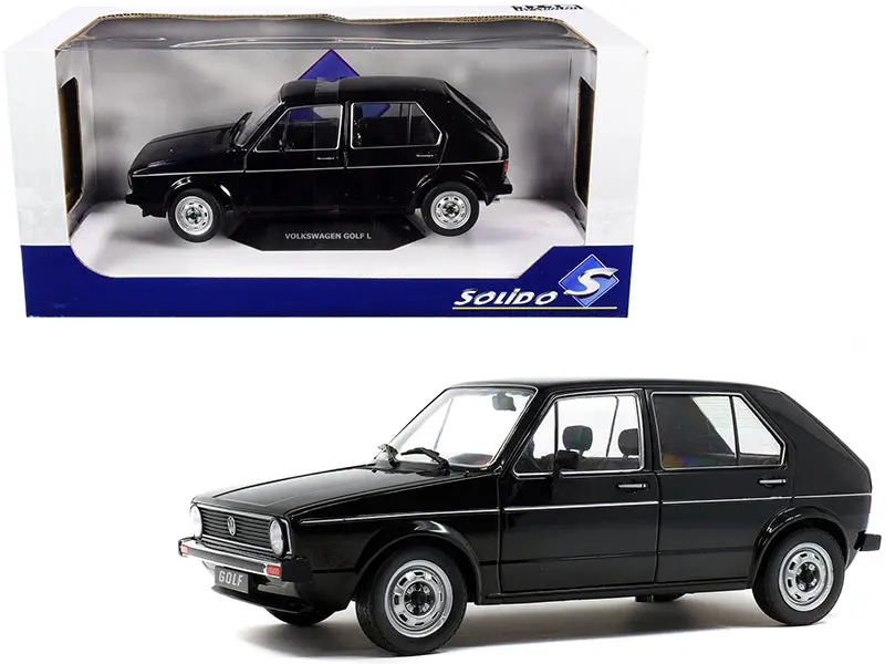 1983 Volkswagen Golf L Black 1/18 Diecast Model Car By Solido 1