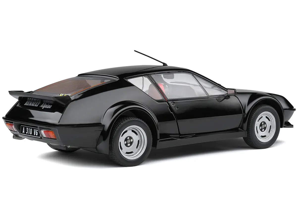 1983 Alpine A310 Pack Gt Noir Irise Black With Red Interior 1/18 Diecast Model Car By Solido 2