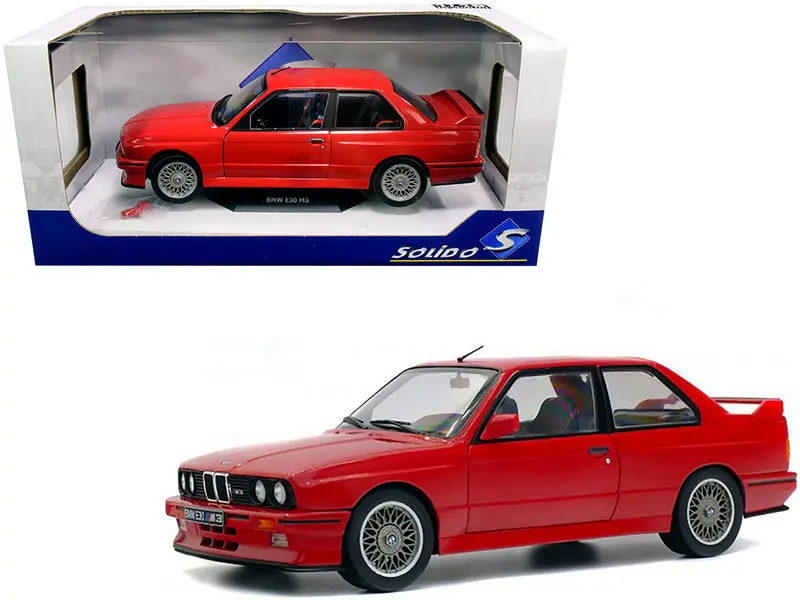 1986 Bmw E30 M3 Red 1/18 Diecast Model Car By Solido 1
