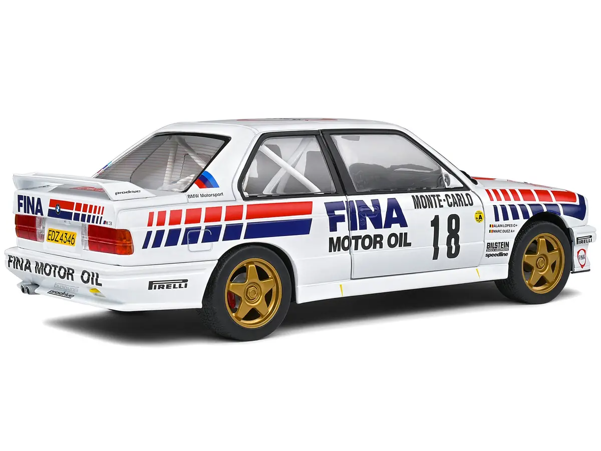 Bmw E30 M3 Gr.A #18 Marc Duez - Alain Lopes "Rally Monte-Carlo" (1989) "Competition" Series 1/18 Diecast Model Car By Solido 2