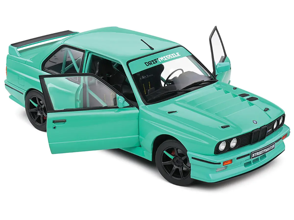 1990 Bmw E30 M3 Custom "Drift Missile" Blue 1/18 Diecast Model Car By Solido 2