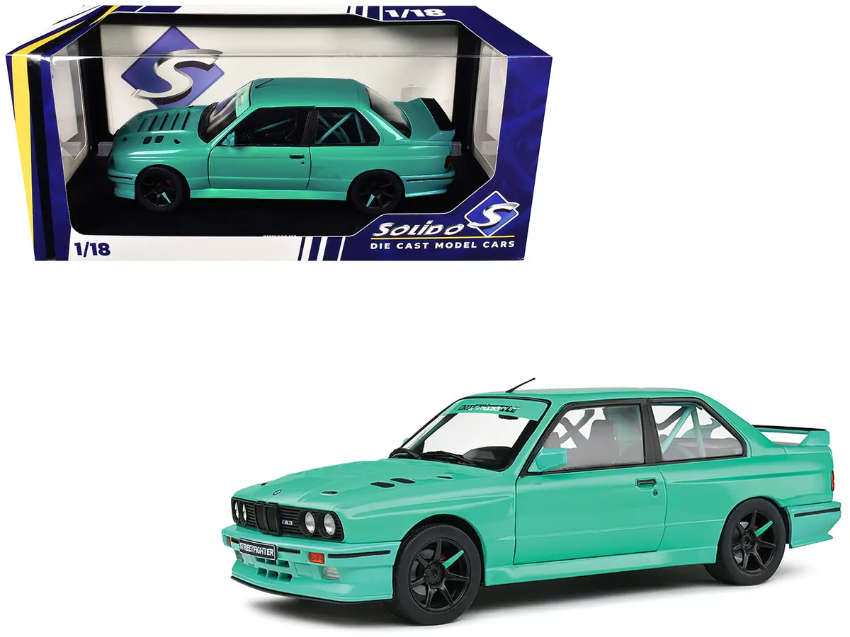 1990 Bmw E30 M3 Custom "Drift Missile" Blue 1/18 Diecast Model Car By Solido 1