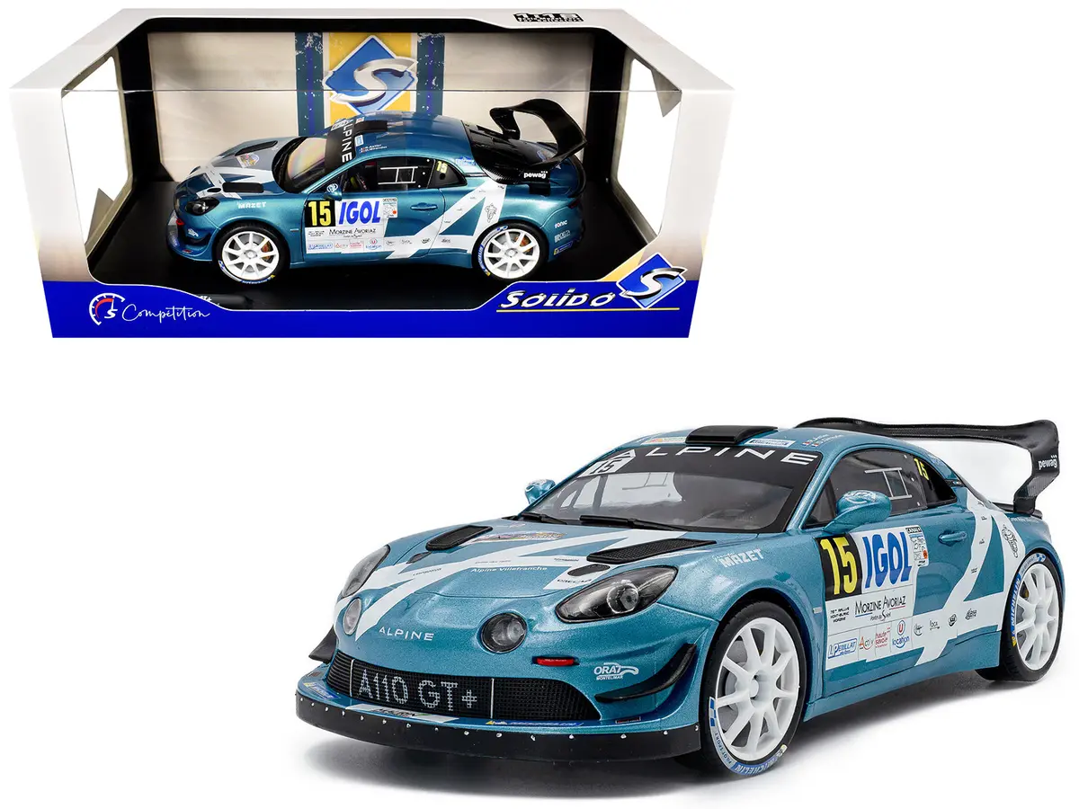 Alpine A110 Rallye Gt+ #15 Raphael Astier - Denis Giraudet "Rallye Du Mont Blanc" (2024) "Competition" Series 1/18 Diecast Model Car By Solido 1
