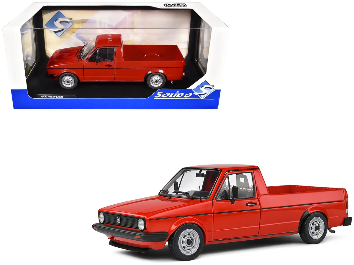 1983 Volkswagen Caddy Mk 1 Pickup Truck Mars Red 1/18 Diecast Model By Solido 1